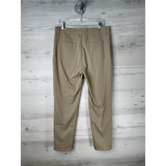 Gloria Vanderbilt Jeans Womens 14 Khaki Amanda Average Missy Stretch Twill Pants - Picture 7 of 14